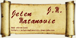 Jelen Matanović vizit kartica